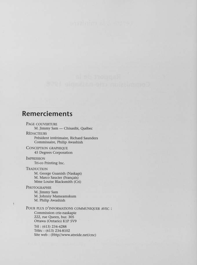 CNC REPORT 1998_French - page iv